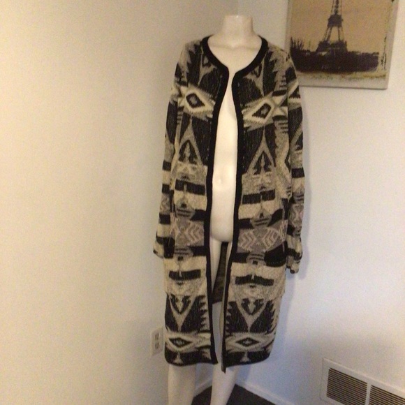 Lucky Brand Sweaters - Lucky Brand Southwestern Indian Hangs Open Long Sweater 2X